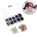 100pcs/Box Black 6-12mm Plastic Craft Safety Eyes for Bear Stuffed Doll Animal Amigurumi DIY Accessories