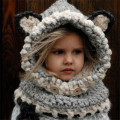 Cute Cartoon Animal Handmade Kids Winter Hats Cat Ear Fox Cloak Beanie Hat Children Windproof Hat and Scarf Boy Girl Knitted Cap