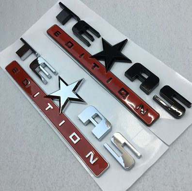 20X 3D ABS New TEXAS EDITION Rear Boot Trunk Car Auto Sticker Silver TEXAS EDITION Badge Car Side Wing Auto Car Emblem