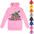 DLF 2-16Y Kawaii Cosplay Splatoon Hoodie Kids Sweatshirt Teenagers Boys Hoody Cute Outwear Toddler Girls Outfits Hip Hop Clothes