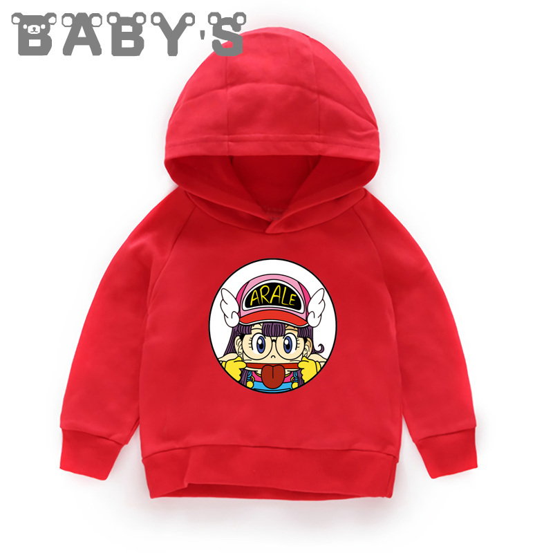 Children Hooded Hoodies Kids Dr.Slump Arale Angel Wings Cartoon Funny Sweatshirts Baby Pullover Tops Girls Boys Clothes,KMT5110