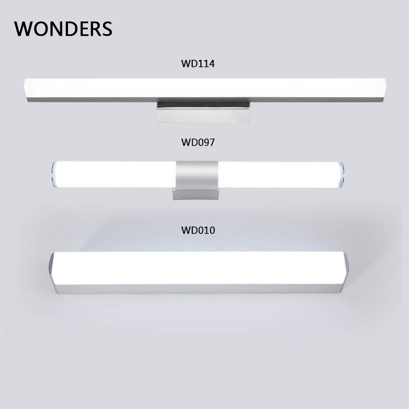Modern Wall Lamp Super Bright Long Strips Led Mirror Light Simple Style Indoor Decors Acrylic Lamps For Bathroom Bedroom Kitchen