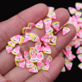 50g/lot Polymer Hot Soft Clay Strawberry Cake Slices Sprinkles for Crafts Making, DIY Filler Accessories