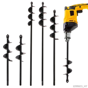 Black Home Yard Garden Flower Plant Farm Planting Auger Digger Twist Spiral Bit Digging Holes Drill Bit Tools