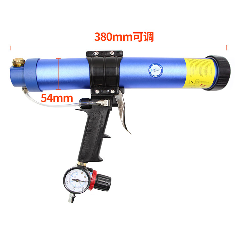 Tungfull 600ml Pneumatic Sealant Gun Adjustable Speed Pneumatic Glass Glue Gun Caulking Tool Caulking Nozzle Construction Tool