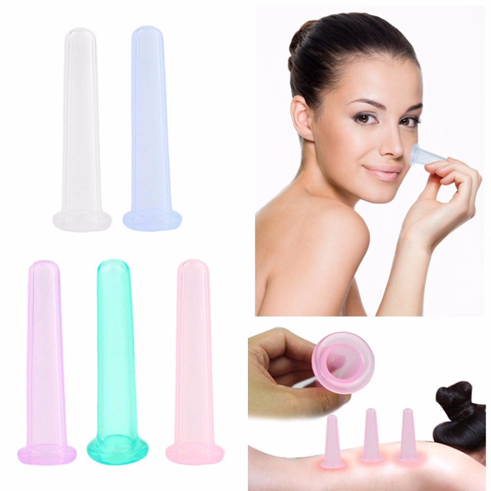 6pcs/set Eye mini silicone massage cup silicone facial massager cupping cup face Body care treatment Drop Shipping
