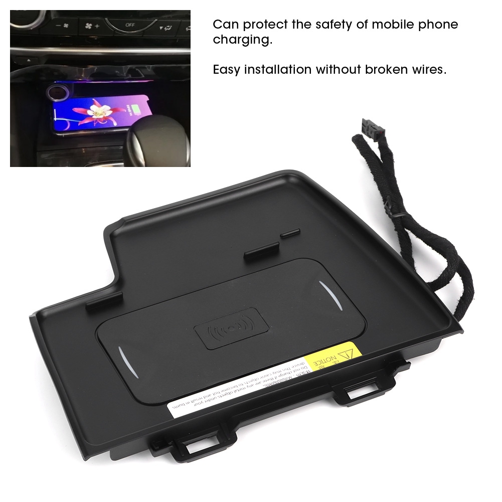 15W Car Wireless Charging Plate Console Phone Charger Tray Holder Fit for Mazda 6/ATENZA 2014-2018 Wireless Charger