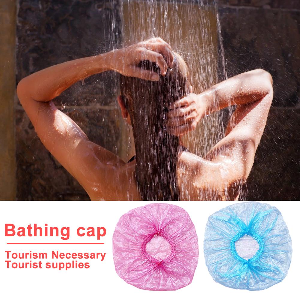 100pcs/set Disposable Swimming Shower Caps Anti Dust Hat Set Women Men Bath Cap Tourist Travel Articles Bathroom Products