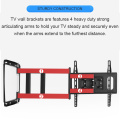 TV Wall Mount Bracket for 32-80Inch TV Full Motion TV Frame Swivel Articulating 4 Long Arms Max VESA 600x400mm 100kg Loading