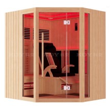 1 Person Dry Sauna Hemlock wood far infrared sauna room hotsale sauna