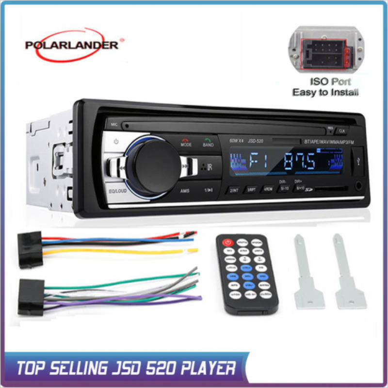 1 Din Car Radio Stereo Player Bluetooth Phone AUX-IN MP3 Electric 12V Car Audio Autoradio Radio Cassette Auto Tapes Magnet 520