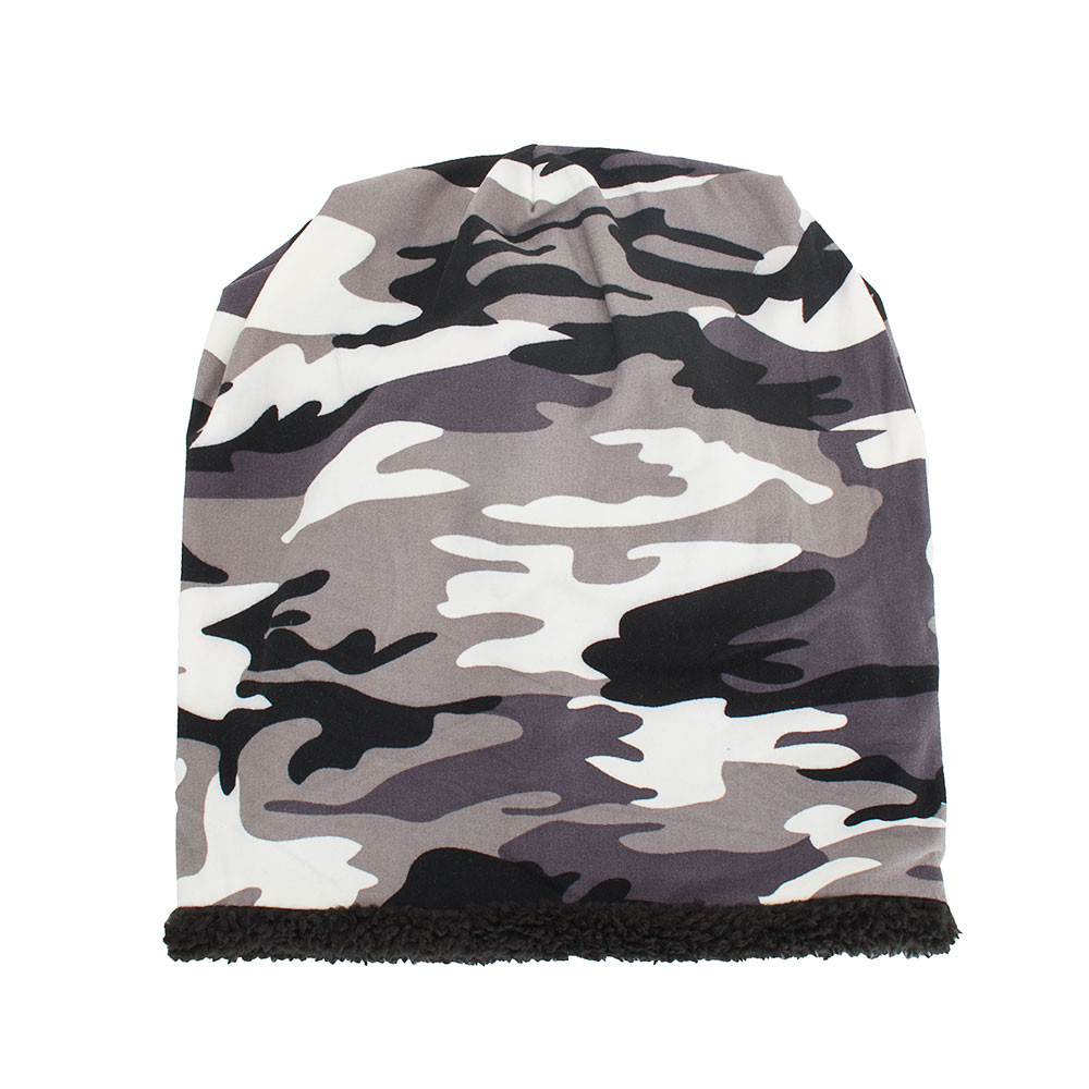 Autumn Winter Thick Multifunction Women Men Skullies Beanies Black Camouflage Design Hats For Men Fashion Feminino Scarf d7