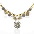 2014 Newest Statement Gold Chunky Necklaces Vintage Bronze