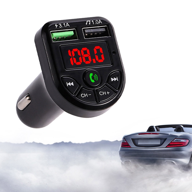 Fit Car Auto Bluetooth Transmitter Modulator 5.0 FM Handsfree MP3 Player Dual USB Phone Charger Wireless Audio Music Player