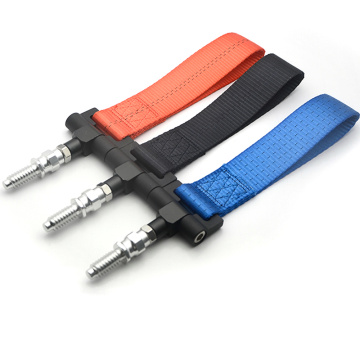 Universal Racing Tow Strap Towing Hook Rope for BMW European Car Auto Trailer Ring Blue/Red/Black