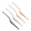 New 4color Stainless Steel Barbecue Tongs Seafood Tool Kitchen Wobble Plate Food Tweezer BBQ Clip Professional Chef Kitchen Tool