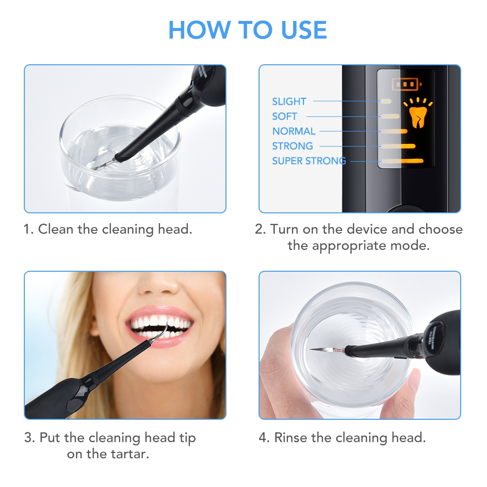 New Electric Oral Irrigator Dental Calculus Remover LED Display Plaque Remover for Teeth Dental Waterproof Teeth Cleaner