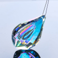 75mm AB Colorful Lute Longan Crystals Pendants Chandelier Crystals Suncatcher Hanging Ornament Home Decor Lighting Accessories