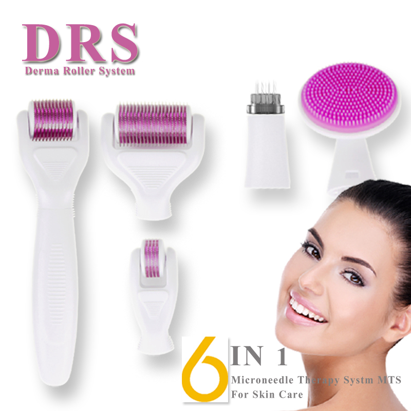 Newest Multifunctional Derma Roller 6 in 1 Skin Care Eye/Face/Body/Narrow Area Micro needle Derma Roller Hair Loss Treatment