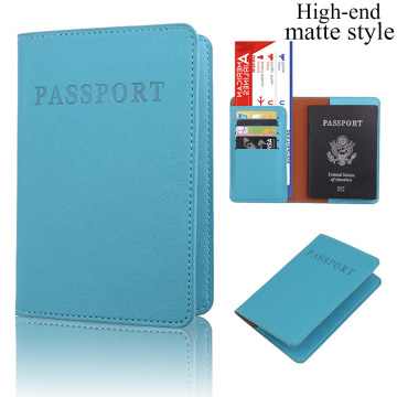 New High End Fashion PU Leather Passport Cover Travel Accessories ID Bank Credit Card Bag Women Men Couple Business Wallet Case