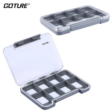 Goture Magnetic Fly Fishing Box High Strength ABS Waterproof 8 Componnets Transparent Lid Fishing Tackle Box Hook Lure Flies Box