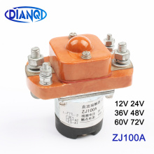 ZJ100A 1NO (normally open) 12V 24V 36V 48V 60V 72V 100A DC Contactor for motor forklift electromobile grab wehicle car winch