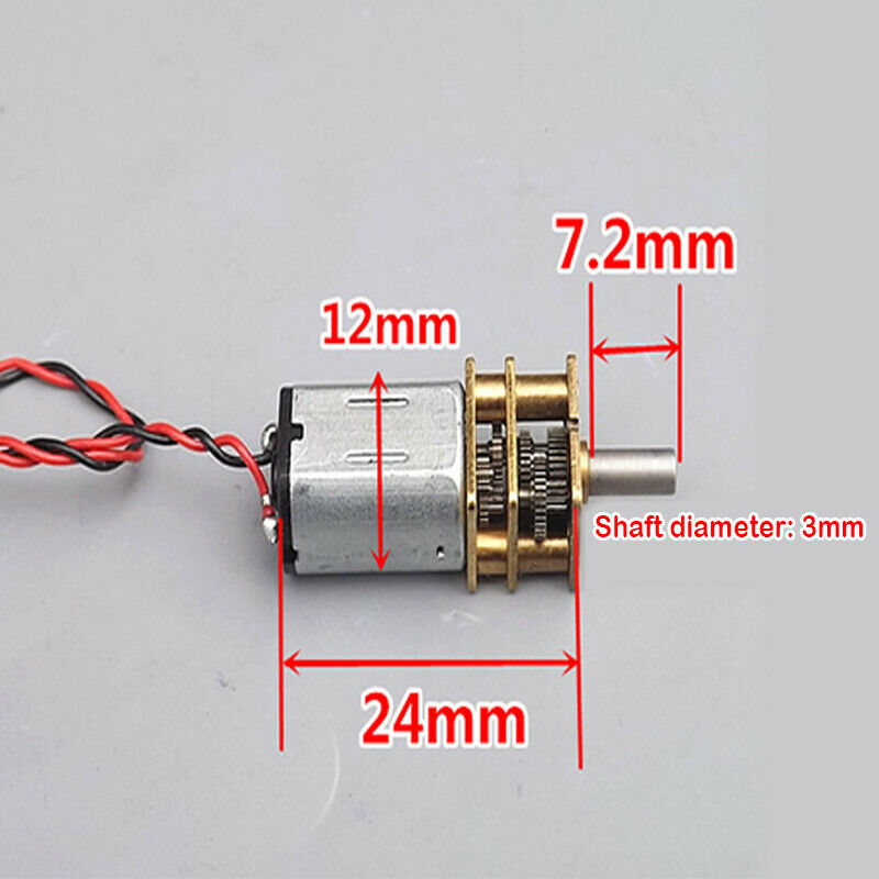 Mini N20 DC 3V-6V 3.7V 66RPM Micro Speed Gear Motor Reduction Gear Motors with Metal Gearbox Wheel Speed Reducer D Shaft DIY