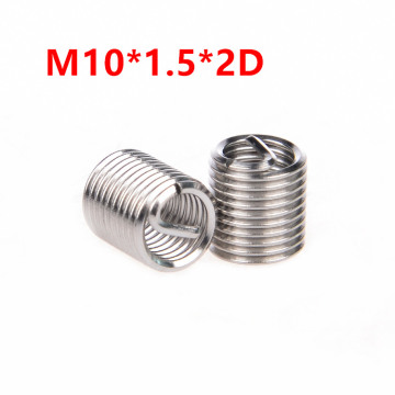 50pcs M10*1.5*2D Wire Thread Insert, m10x2D Wire screw sleeve, M10 Screw Bushing Helicoil Wire Thread Repair Inserts SUS304