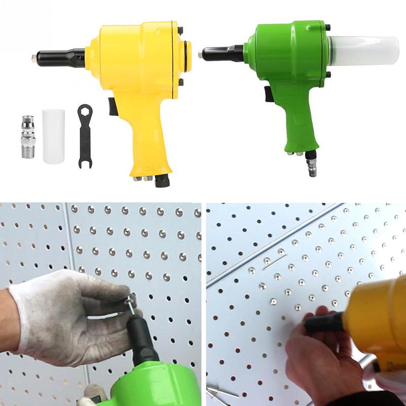 Pneumatic Rivet Gun Industrial Pneumatic Air Rivet Nut Guns Insert Threaded Pull Setter Riveters Riveting Nuts Rivnut Tool