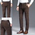 Brand Autumn winter Corduroy pants men business casual pants mens Straight elastic Cotton pants thicken corduroy trousers 28-38