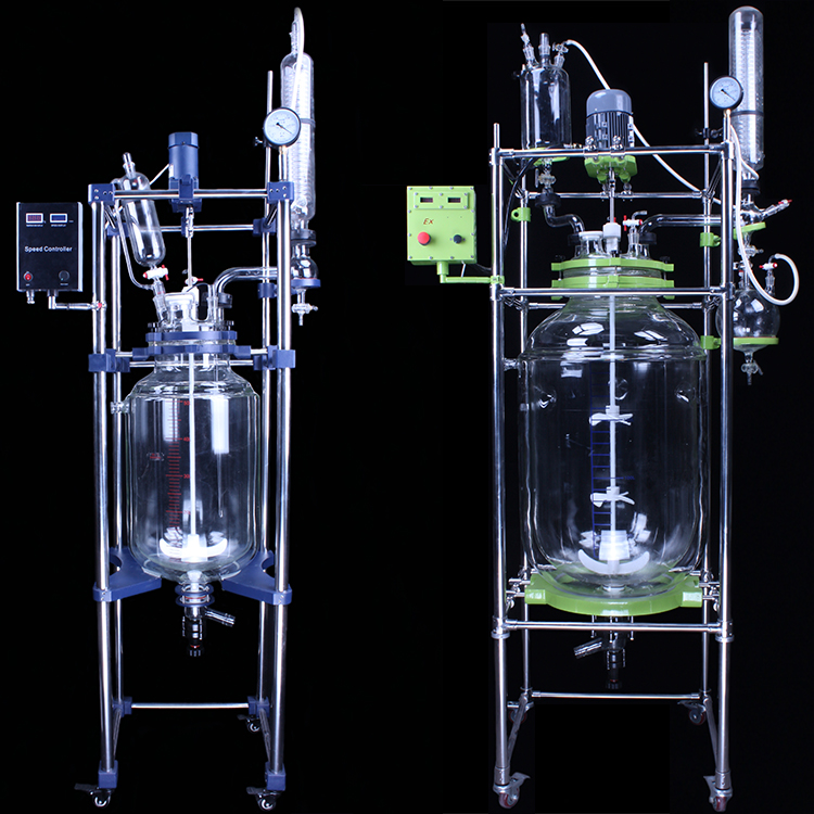 10-200L jacketed glass reactor