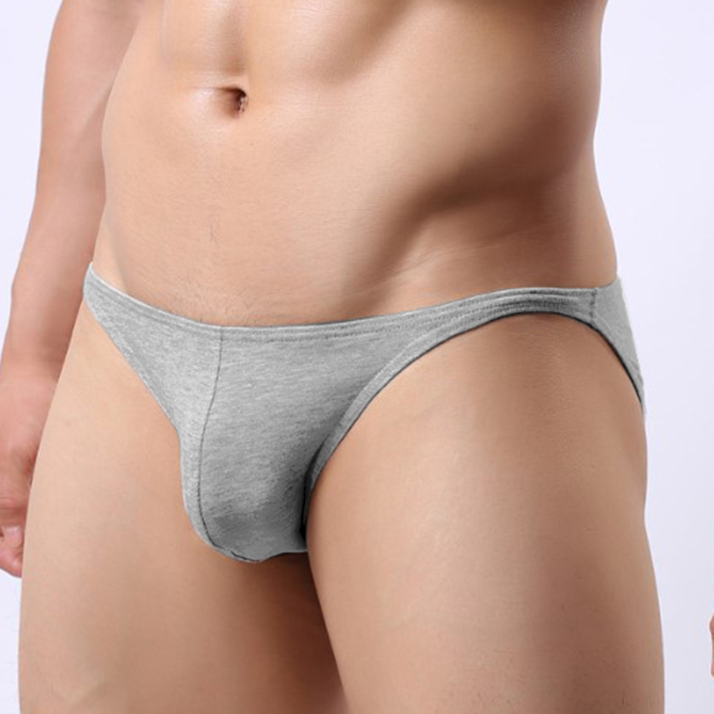 100% Cotton Men's Sexy Cotton Underwear Briefs Breathable Thong Lingerie Stretch Underpants Sexy Men's Briefs