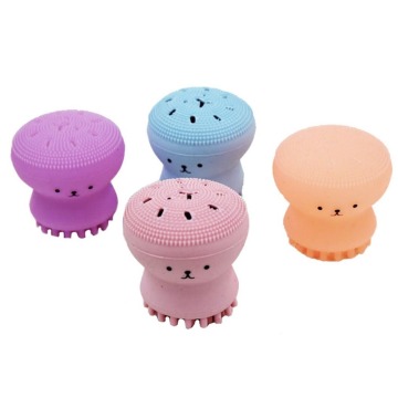 Lovely Cute Animal Octopus Shape Silicone Facial Cleanser Face Cleaning Brush Deep Pore Cleaner Exfoliator Washing Skin Care