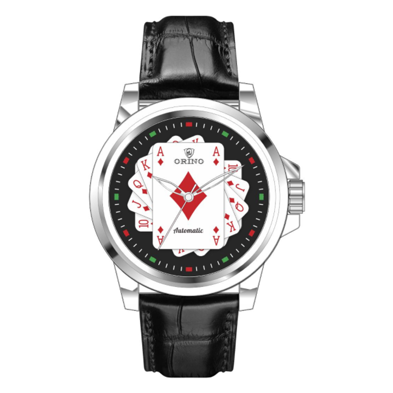 Royal flush in Poker for Man's watch