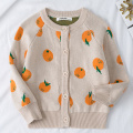 Family Matching Outfits Mother Daughter Knit Shirts Autumn Women's Baby Girls Long Sleeves Printing Cardigan Sweaters