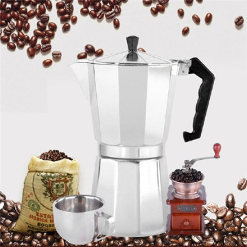 Aluminum 8-Angle Moka Pot Espresso Stove Top Coffee Maker Moka Espresso Cup Continental Moka Percolator Pot 3cup/6cup