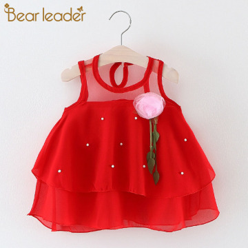 Bear Leader Baby Dresses 0-2Years 2020 New Summer Fashion Stripe Pattern Kids Clothing Cute Cotton Print Infant Girls Dresses