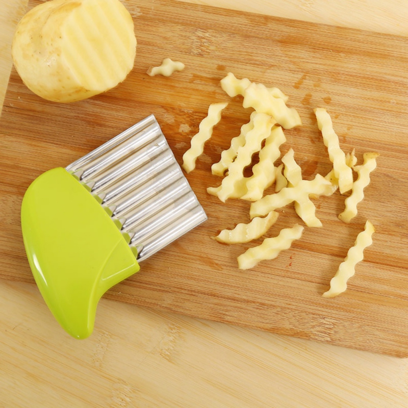 Stainless Steel Potato Chips Making Peeler Cutter Vegetable Kitchen Knives Fruit Tool Knife Accessories Wavy Cutter