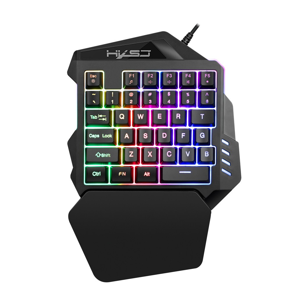 Wired 35 Keys LED Backlit Usb Ergonomic Single Hand Keypad Gaming Keyboard Desktop Office Entertainment For Laptop Pc Gamer