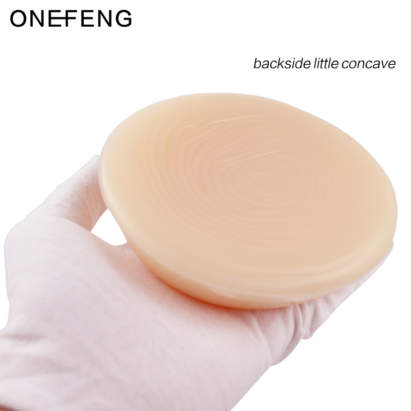ONEFENG Round Shape Fake Silicone Breast Forms for Cross Dressers Women Small Chest Artificial Boobs 300-1600g/Pair
