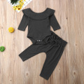 newborn baby girl two pieces set ruffle collar long sleeve top pant suit infant children girl clothing set