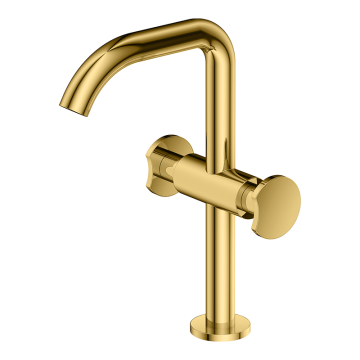 Double lever tall basin mixer
