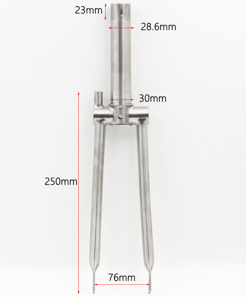 Aceoffix for BROMPTON Folding bike Ti Front Fork with thread ultralight Titanium 74mm