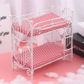 1:12 Cute Mini Dolls House Toy Two-layer Bed Furniture Toys Dollhouse Accessories Pretend Play For Girl Gift