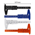 1Pcs 0-80mm Double Rule Scale Plastic Vernier Caliper Measuring Student Mini Tool Ruler