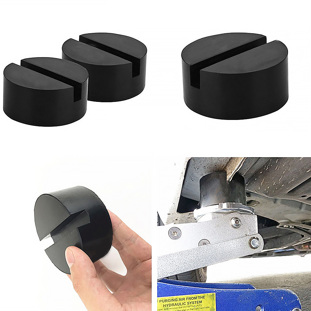 Car Disk Block Pad Jacking DIY Jack Rail Floor Slotted Rubber Frame SUV Protector Hydraulic