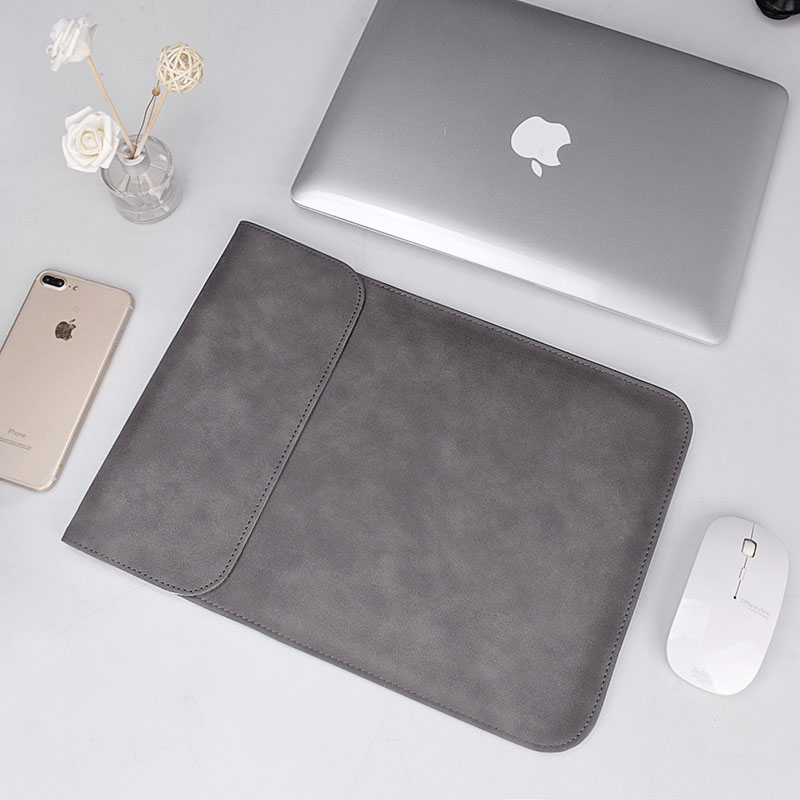 Soft PU Leather Laptop Sleeve For Macbook Air Pro 13 14 15 inch Laptop Bag 13.3 Notebook Tablet Case For Xiami DELL Lenovo Cover