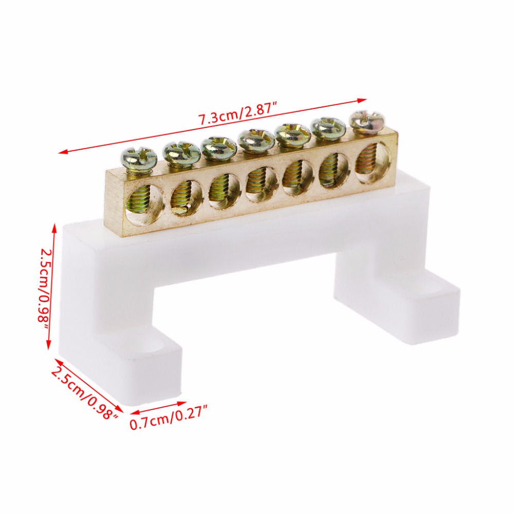 7 Positions Electric Cable Connector Screw Barrier Terminal Strip Block Bar Terminals Block
