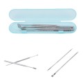 2019 Hot 4Pcs Practical Stainless Steel Blackhead Pimple Comedone Acne Extractor Remover Tool+Ear Wax Stick Kit