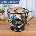 Vintage Coffee Capsule Storage Basket Coffee Pod Storage Box Container Universal Black for Cafe Restaurant Tearoom Kitchen Home